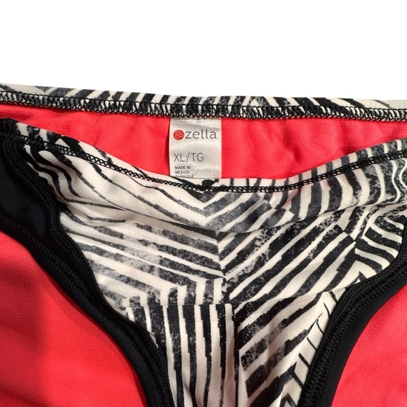 Zella Woman’s Bikini Bottom Swimsuit Size XL /TG Black White - Picture 6 of 6